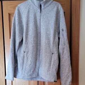 Eddie Bauer Heather Gray Zip-Up Sweater